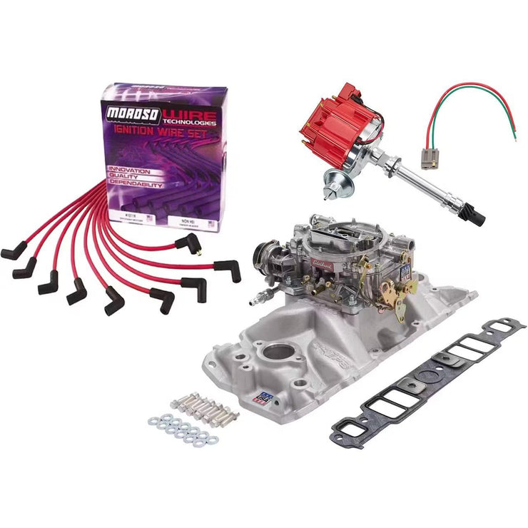 Edelbrock 2021 Top End Kit w/ HEI Distributor &amp; wires, SBC &amp; 350
